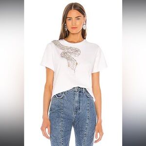 Retrofete snake tee in white
